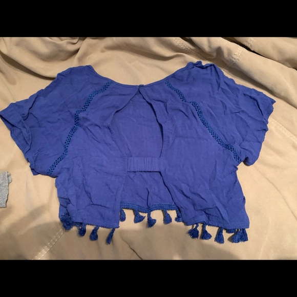 Blue pom crop top - Picture 2 of 4
